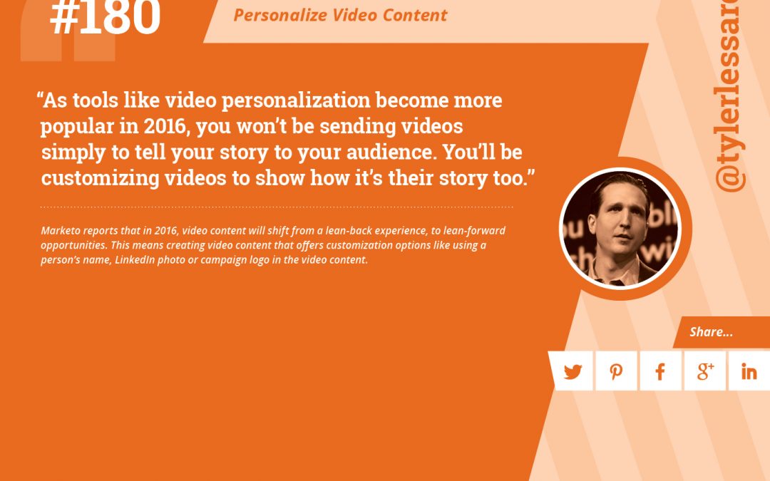 #180: Personalize Video Content