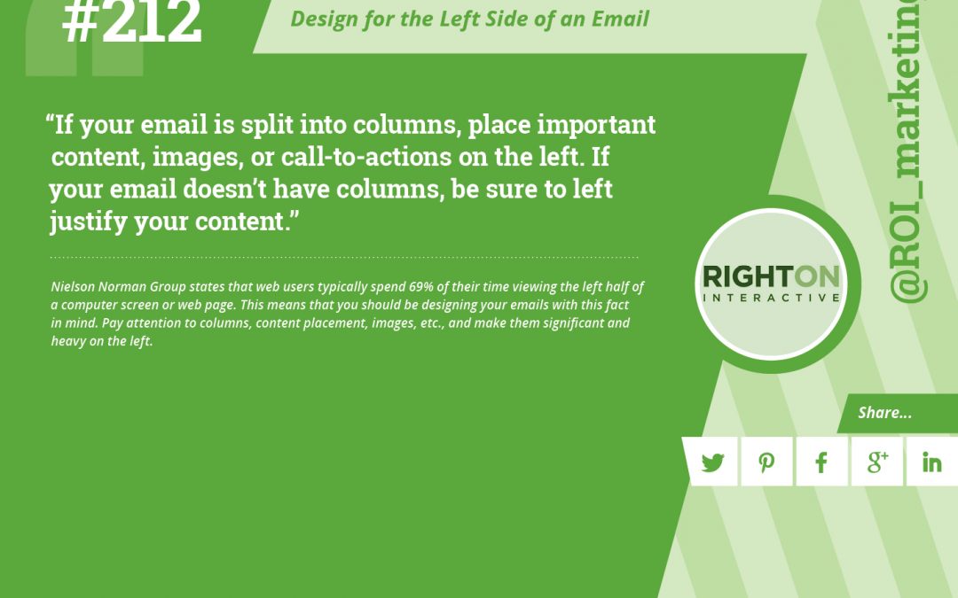 #212: Design for the Left Side of an Email