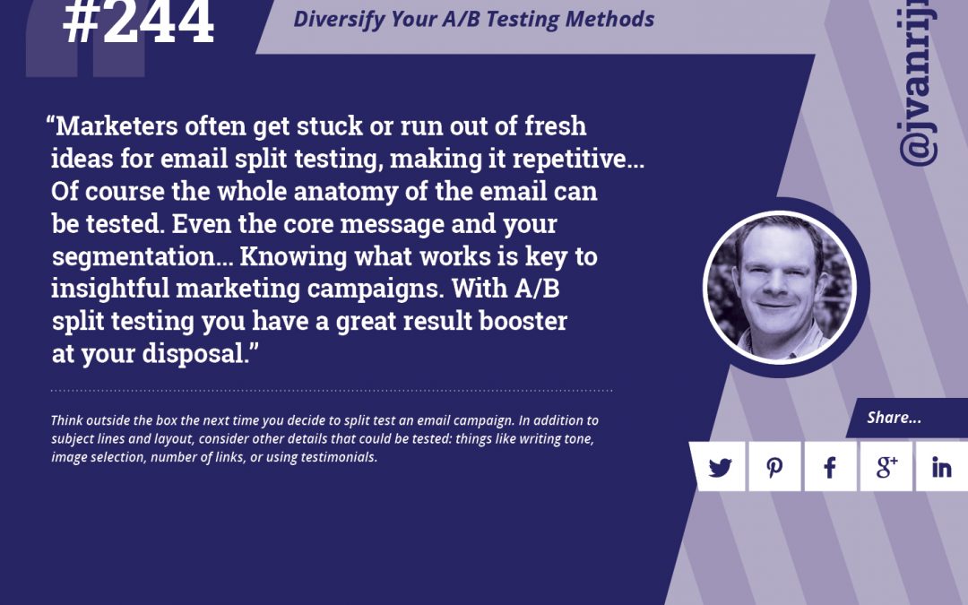#244: Diversify Your A/B Testing Methods