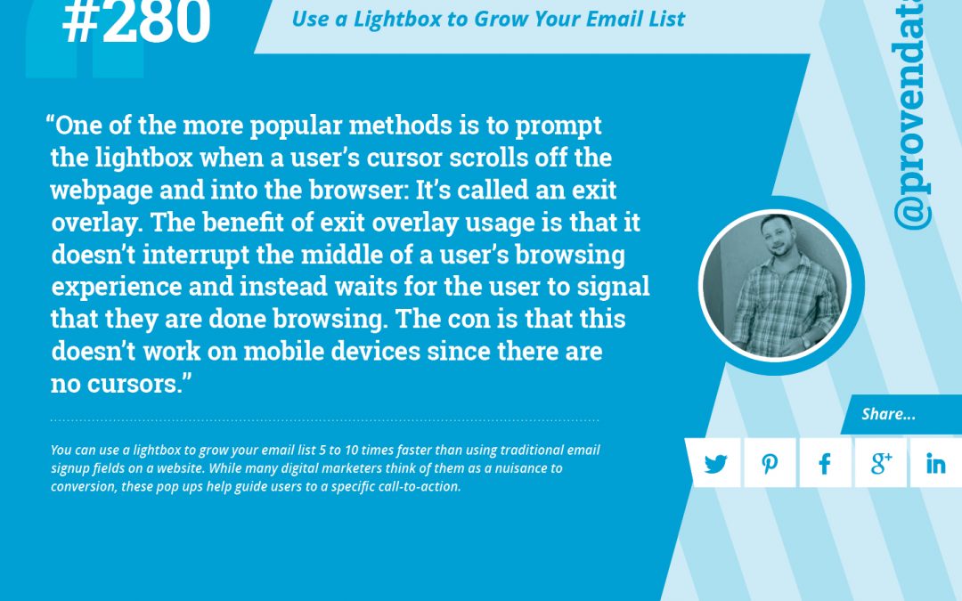 #280: Use a Lightbox to Grow Your Email List