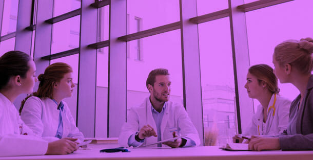 bandwagon group meeting of life science marketers and doctors